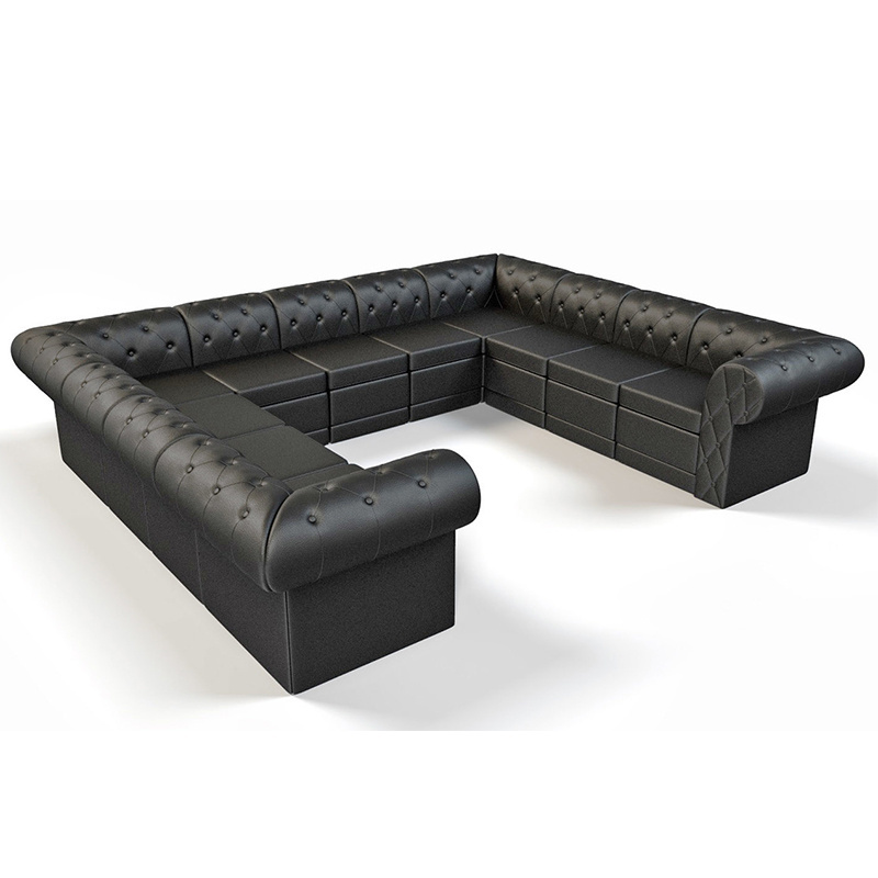 China KTV Sofa Manufacture Velvet Bar Aluminum Leather Sofa Or Nightclub Restaurant