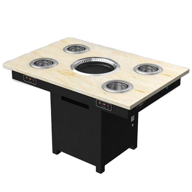 Custom Professional Easy-Cleaning Commercial Restaurant Korean Bbq Grill Table