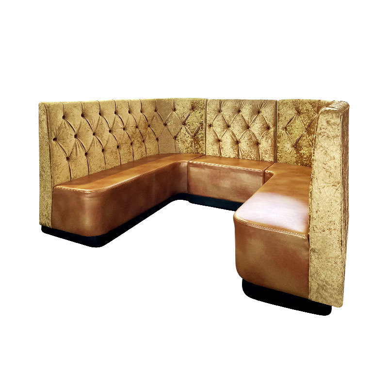 U Shape and Half Round Sectional Sofa Booth L Space Saving Furniture Night Club Furniture for Restaurant