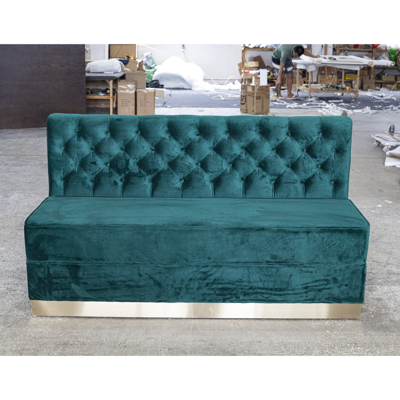 Hendry Restaurant Project Furniture Bar Booth Sofa Chairs Seating Cafe Hamburger Shop Button Tufted Restaurant Sofa Chair Booth