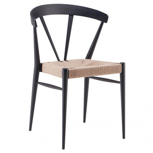 Hendry New Modern PE Rattan Stackable Outdoor Furniture Wood Chair