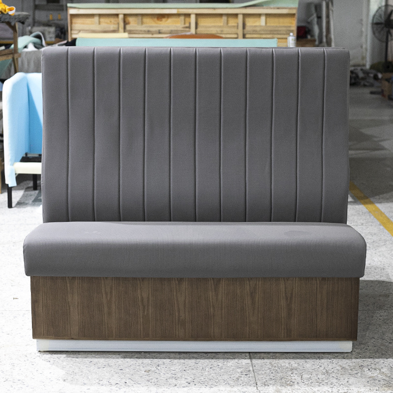 Hendry New Design Double Booth Sofa Seating New Arrivals Restaurant Furniture Double Side Seating Booth Banquette With Laminate