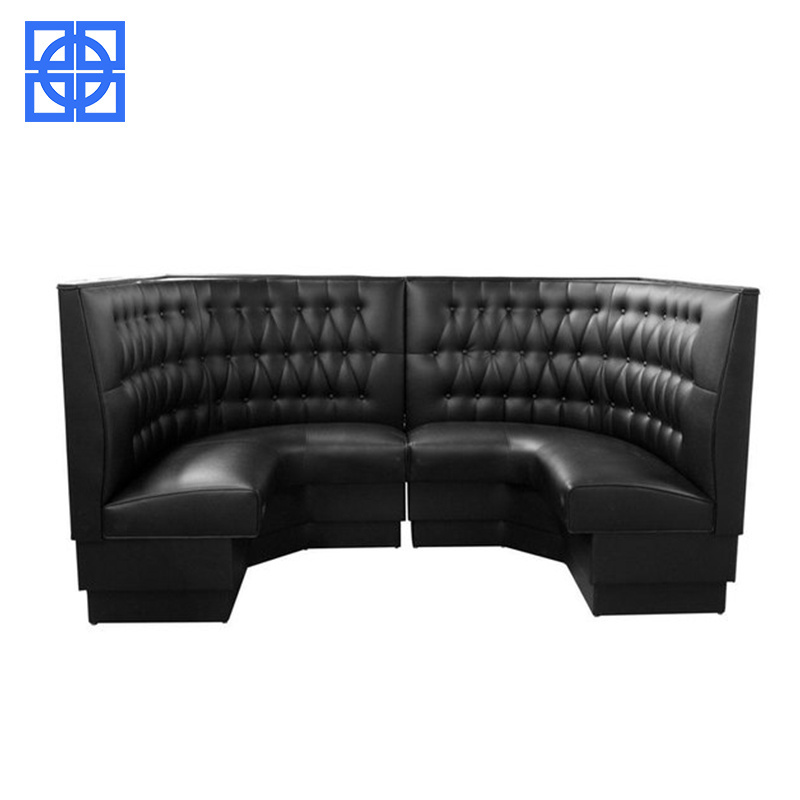 High Quality Leather Upholster Night Club Sectional Restaurant Booth Sofas