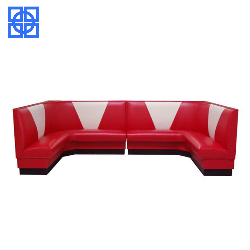 High Quality Leather Upholster Night Club Sectional Restaurant Booth Sofas