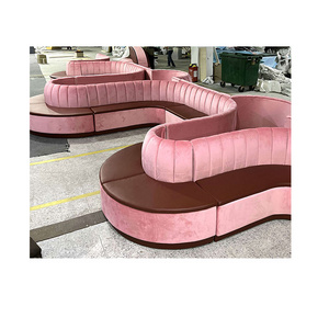 Hendry Wholesale S shape booth seating sofa high quality restaurant sofa  para restaurant for commercial use leather booth sofa