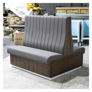 Hendry New Design Double Booth Sofa Seating New Arrivals Restaurant Furniture Double Side Seating Booth Banquette With Laminate