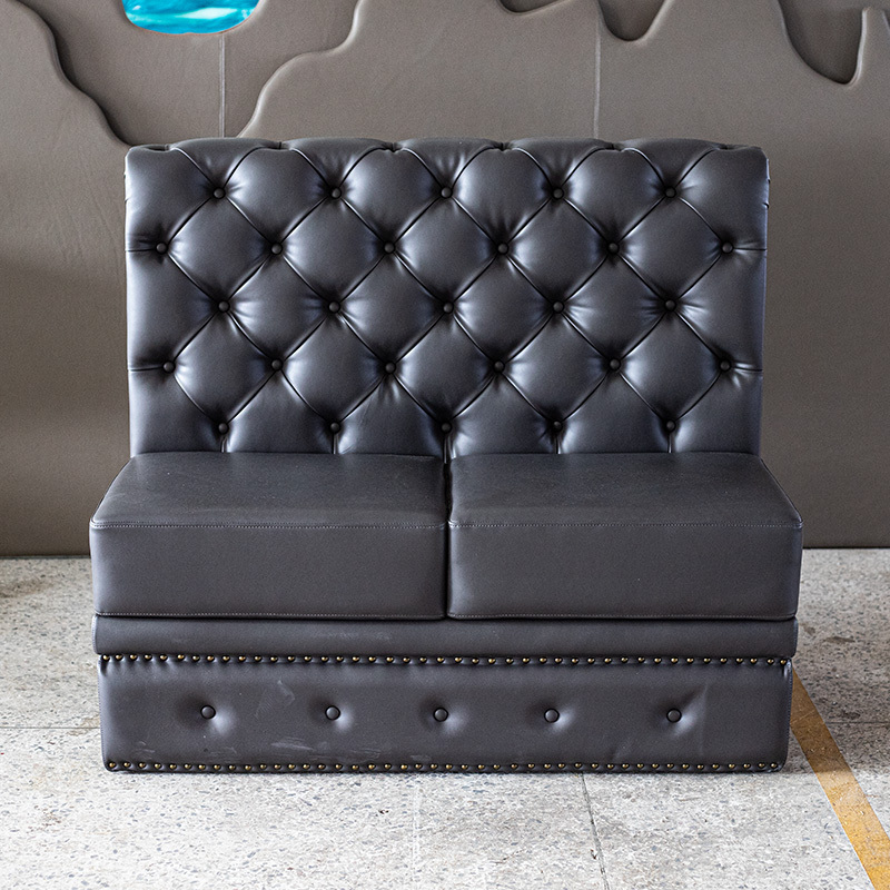 Hendry High End Custom Made Grey Microfiber Leather Restaurant Set Booth Seating Hotel Booth sofa Nightclub Booth Seating