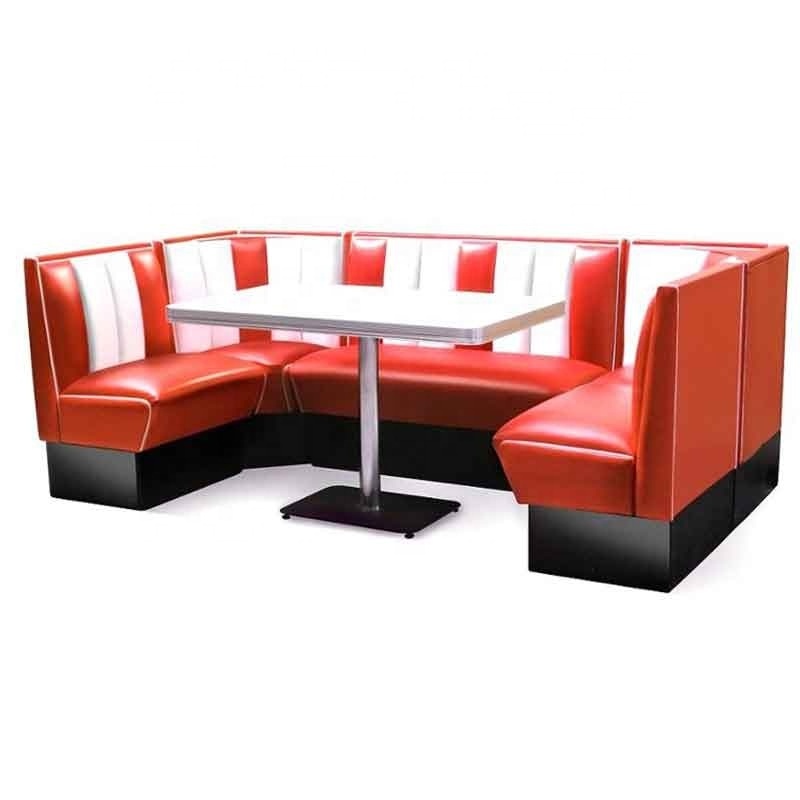 High Quality Leather Upholster Night Club Sectional Restaurant Booth Sofas