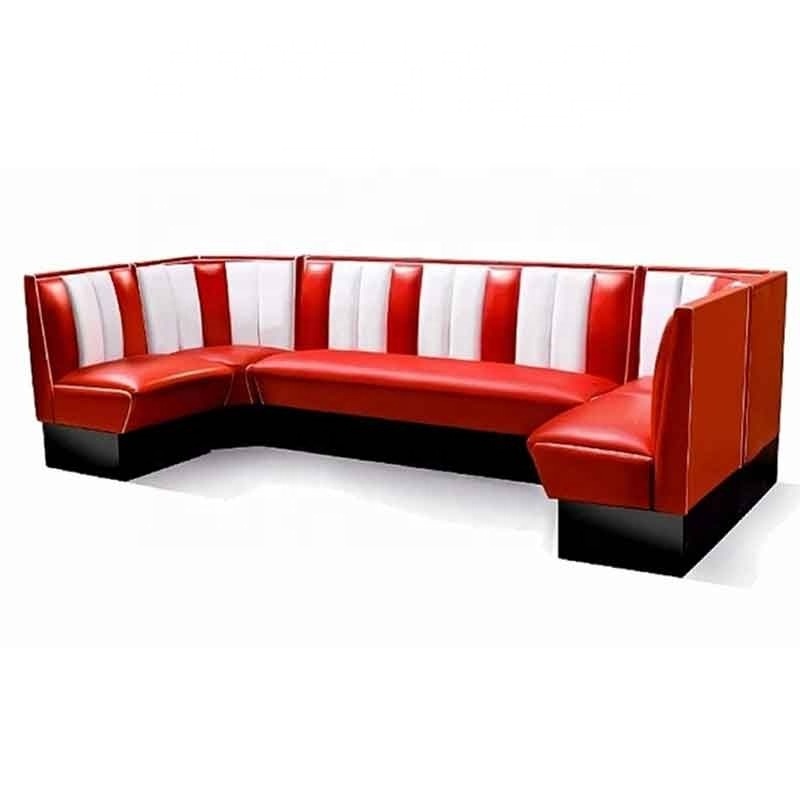 High Quality Leather Upholster Night Club Sectional Restaurant Booth Sofas