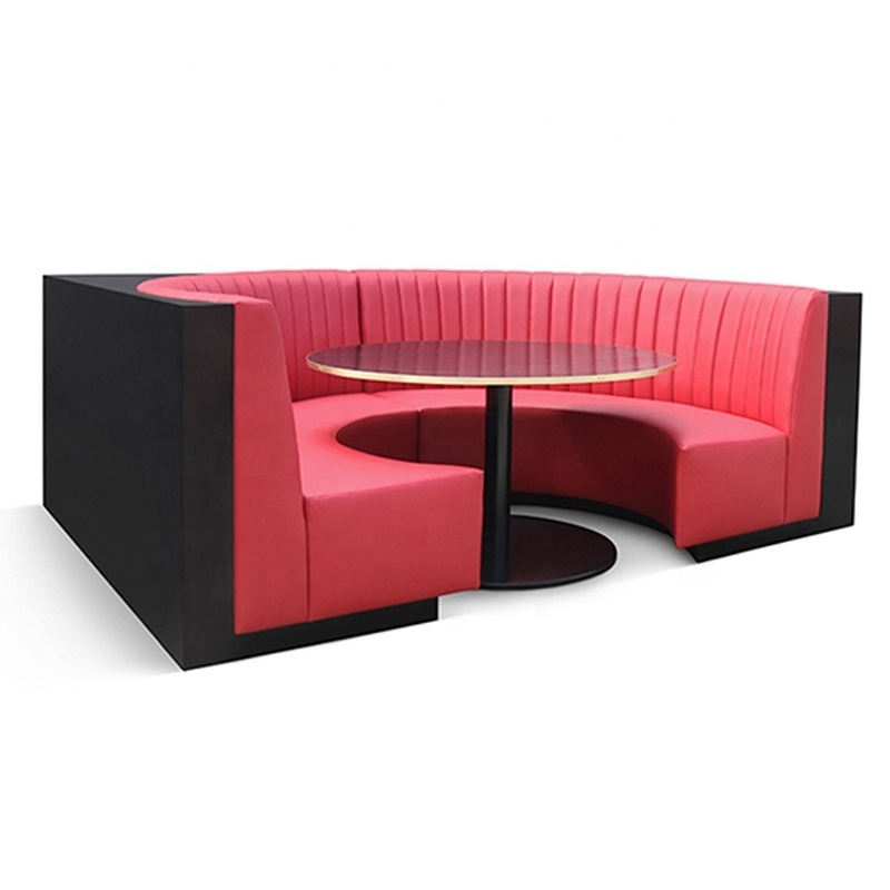 U Shape and Half Round Sectional Sofa Booth L Space Saving Furniture Night Club Furniture for Restaurant