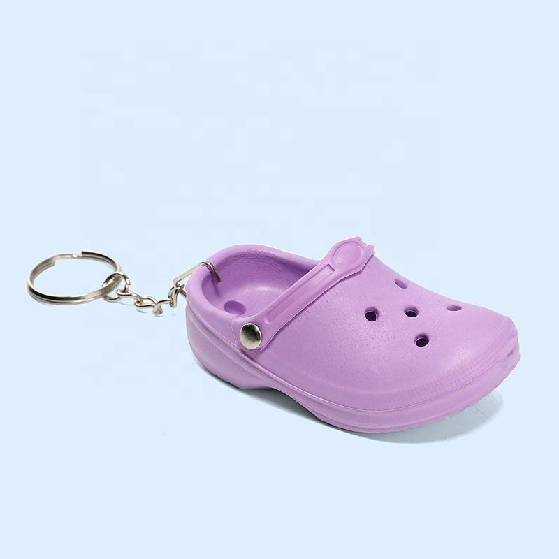 Cute keyring Shoe keytag Slipper Keychains New design Key Chain Clog Sandal Party Key Chains Croc Keyholder