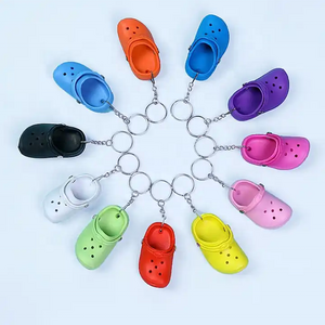 Cute keyring Shoe keytag Slipper Keychains New design Key Chain Clog Sandal Party Key Chains Croc Keyholder