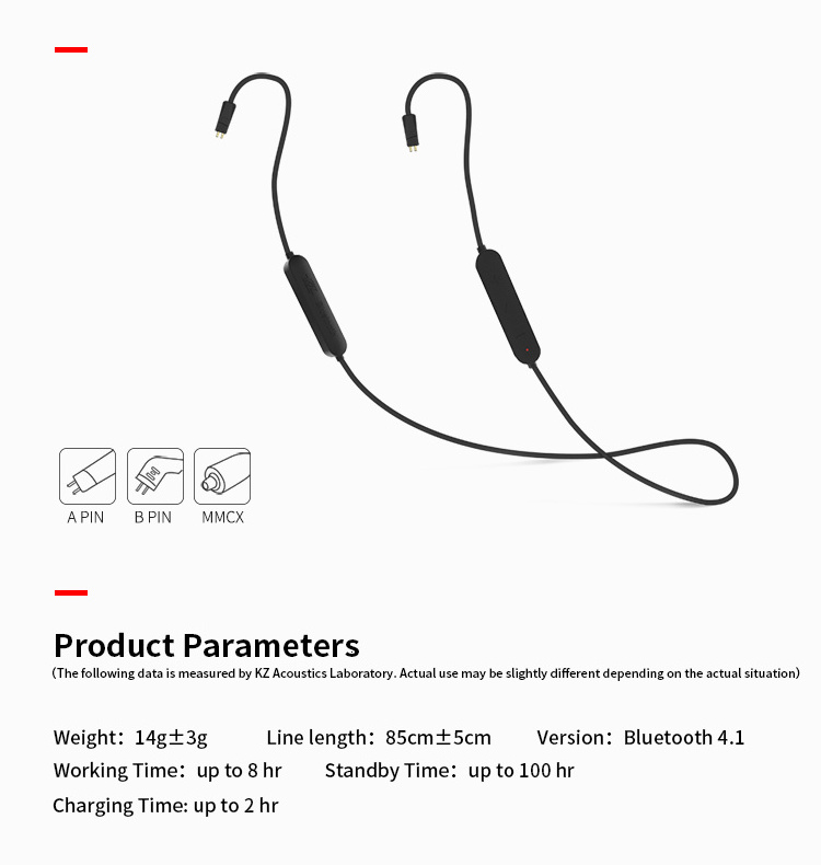 Aptx BT Cable KZ Upgrade Module Wire With 2PIN/MMCX Connector For KZ ZS10 Pro/ZS6/ZS5/ZS4/ZST/ZSX