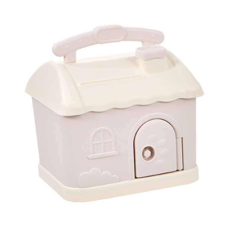 Small house shape Pretty unbreakable shape packaging candy tin money saving box