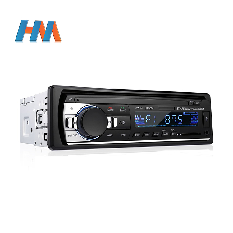 JSD520 Car Radio Stereo Player MP3 1Din Digital BT Player 60Wx4 FM Radio Audio with In Dash AUX Input