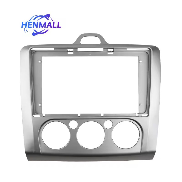 Henmall Radio Fascia for FORD FOCUS MANUAL AC Dashboard Dash Installation Trim kit Frame Stereo GPS DVD Player Install Panel