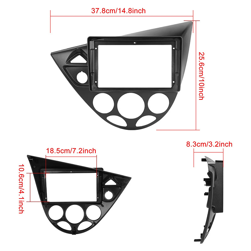 Henmall For Ford Focus 1998-2005 Car Radio Fascia Fit Stereo Installation Panel Dash Mounting Kit Cover DVD Audio Frame