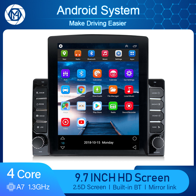 Universal Vertical Touch Screen Stereo GPS Navigation 9.7 Inch Android Car Radio Multimedia Car Video Dvd Player