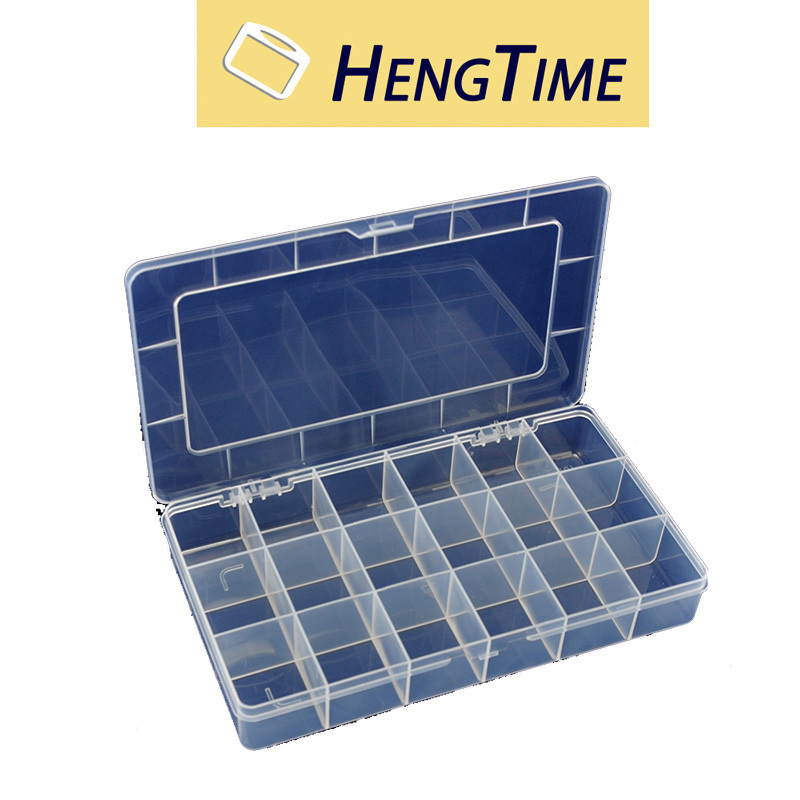 Free Sample Available Small Transparent Plastic Sewing Tool Box With 18 Dividers Inside