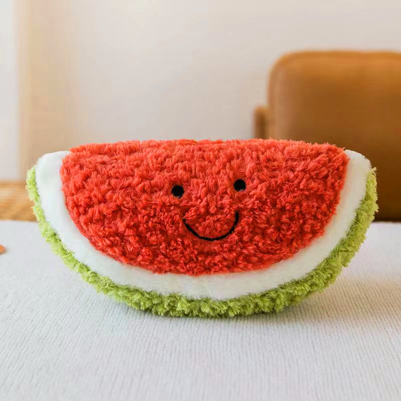 Simulation Fruit Plush Toys Peach Pumpkin Watermelon Carrot Vegetable Plush Dolls Mango Durian Milk Tea Avocado Stuffed Toy