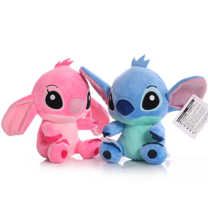 20cm Lilo & Stitch Pink Blue Stuffed Plush Dolls Pendant Toys Models Cute Boy Girl Christmas Halloween Toy Gifts