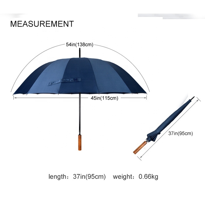 Best Selling Fiberglass Support 120 Cm Open Diameter Under Umbrella Wood Handle Custom Umbrella