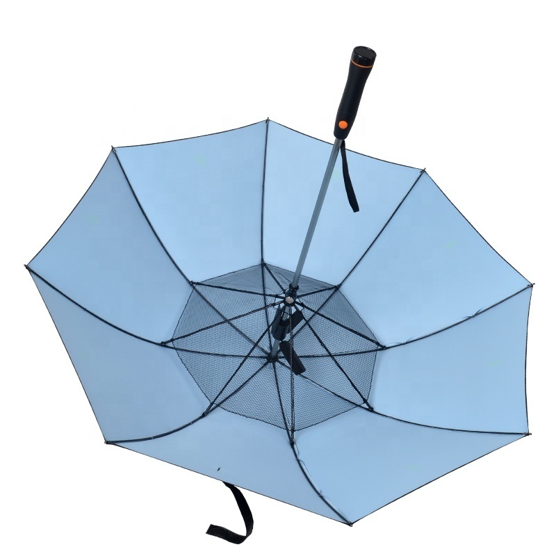 Novelty Outdoor Summer Promotional UV Coated 23 Inches 8 Ribs Umbrella With Fan