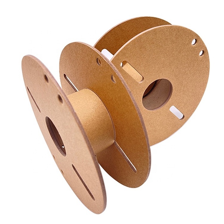 Custom Assembled/Disassembled 3D Printing Filament Spool 100% Recycle Cardboard Reel Dia 200mm 1KG Empty Plastic Spools Holder