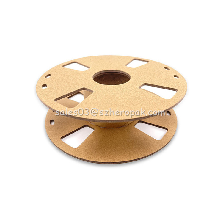 Custom Assembled/Disassembled 3D Printing Filament Spool 100% Recycle Cardboard Reel Dia 200mm 1KG Empty Plastic Spools Holder