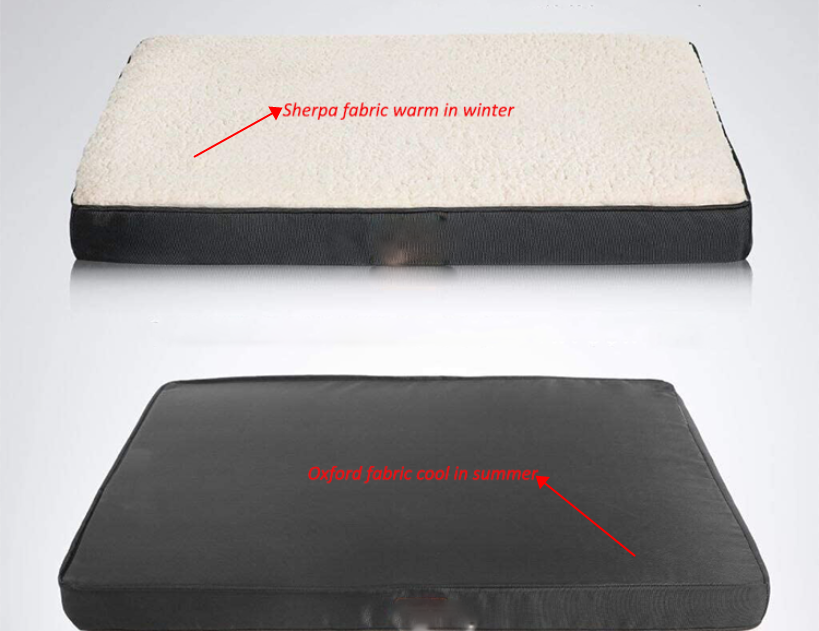 Soft Luxury Waterproof Orthopedic Memory Foam Washable Cushion Cover Pet Dog Bed