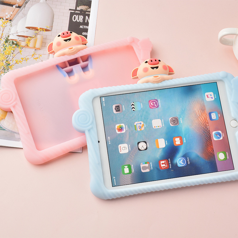 Factory Hot Sale kids Cartoon Designer Silicone Kids Tablet Cases Skin Cover for ipad Mini 1 2 3 Case