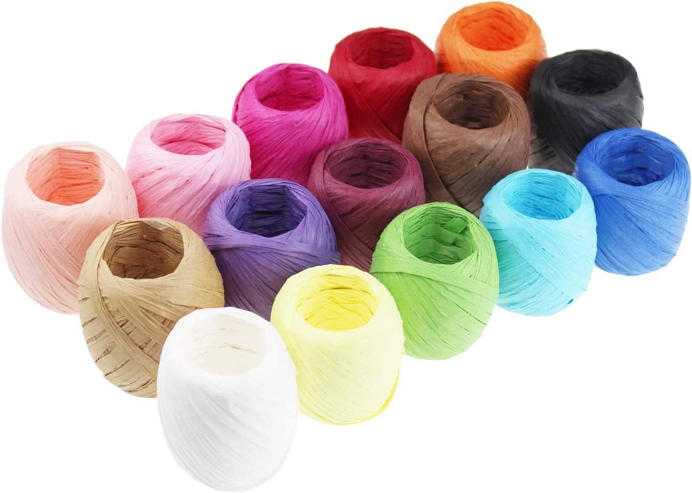 Wholesale craft paper twisted twine rope paper raffia yarn for crochet handbags