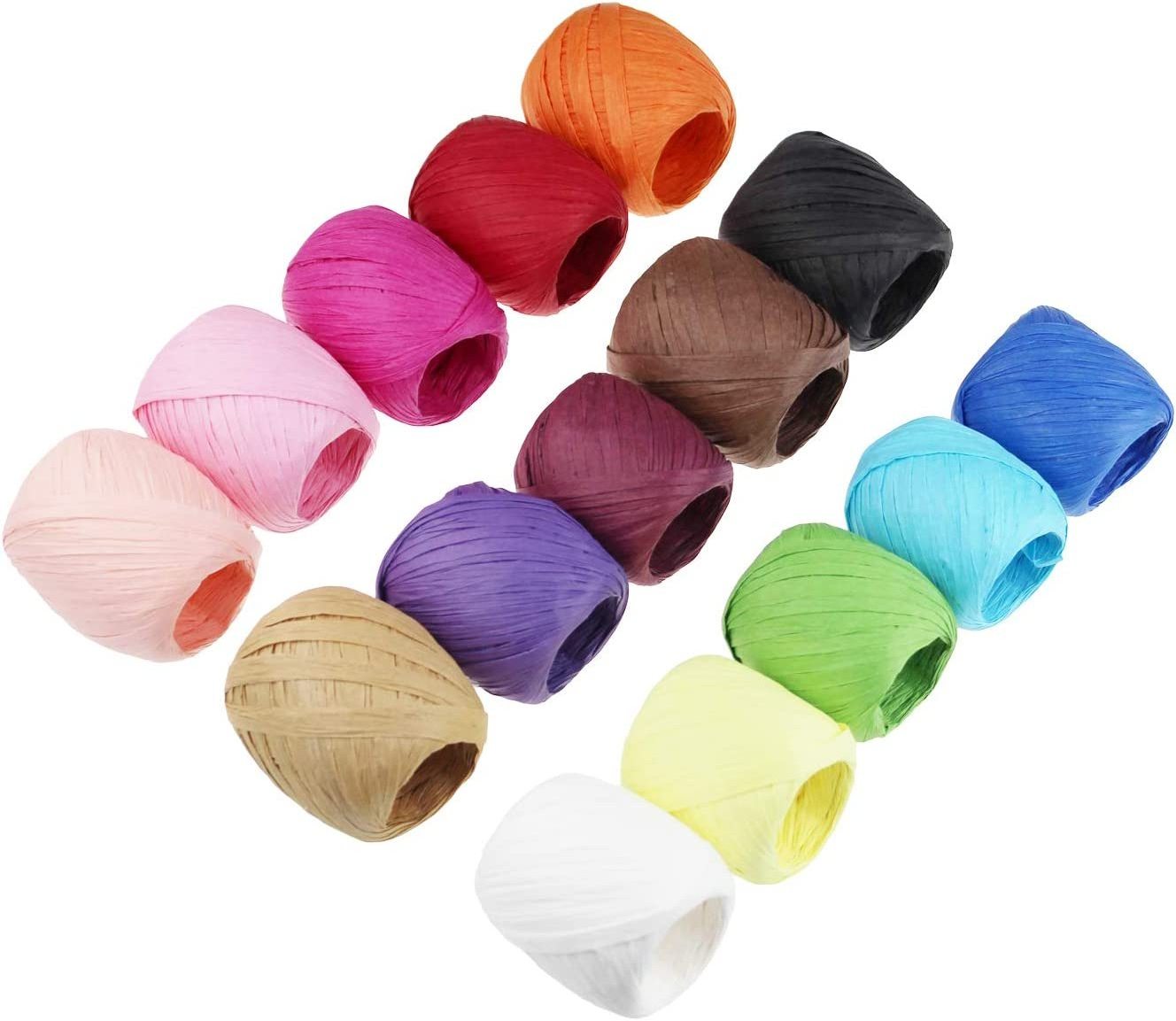 Wholesale craft paper twisted twine rope paper raffia yarn for crochet handbags