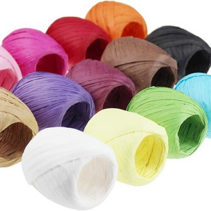 Wholesale craft paper twisted twine rope paper raffia yarn for crochet handbags