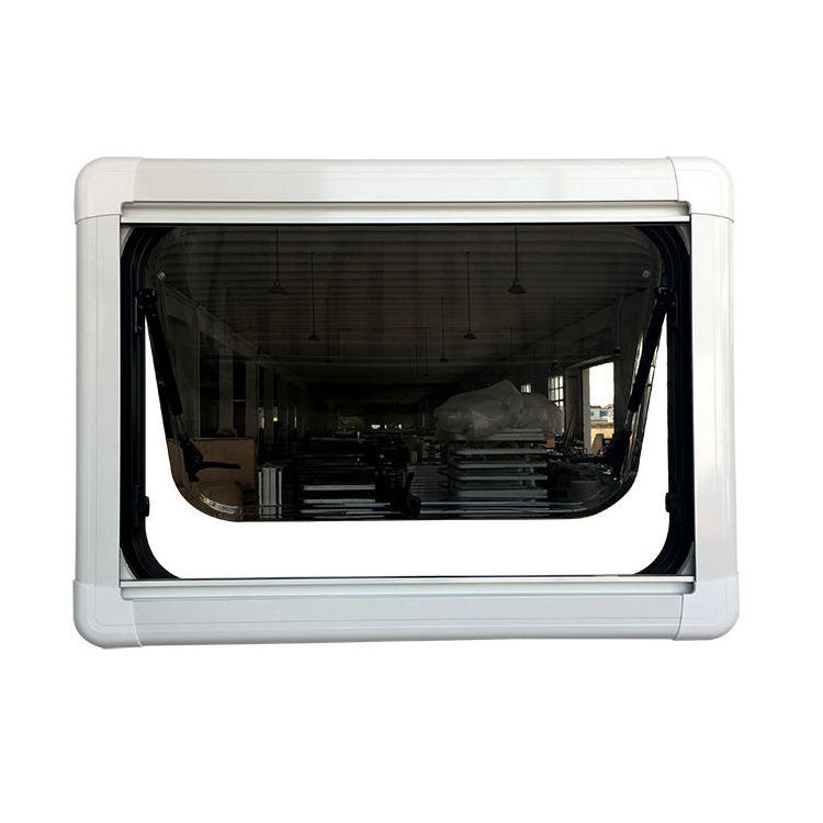 Double glaze acrylic window with pleated blind and fly screen rv caravan trailer camper Extrapolation window