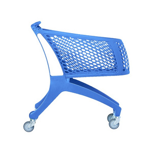 New Style Plastic Supermarket Plastic Metal Wheeled Market Trolley Bag Shopping Cart Trolley For Retail