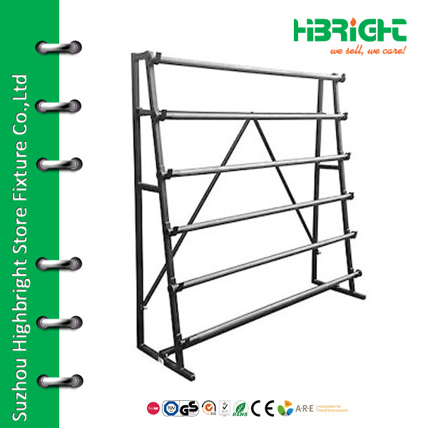 floor standing hanging rug display metal rack for sale