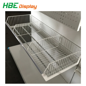 supermarket gondola hanging basket , supermarket shelf accessories , metal supermarket shelf board