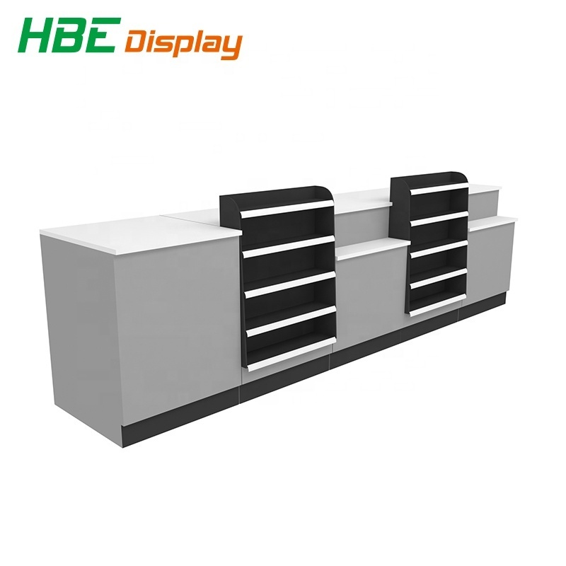 Design Supermarket Convenience Store Cash Counter Desk Checkout Counter for Sale