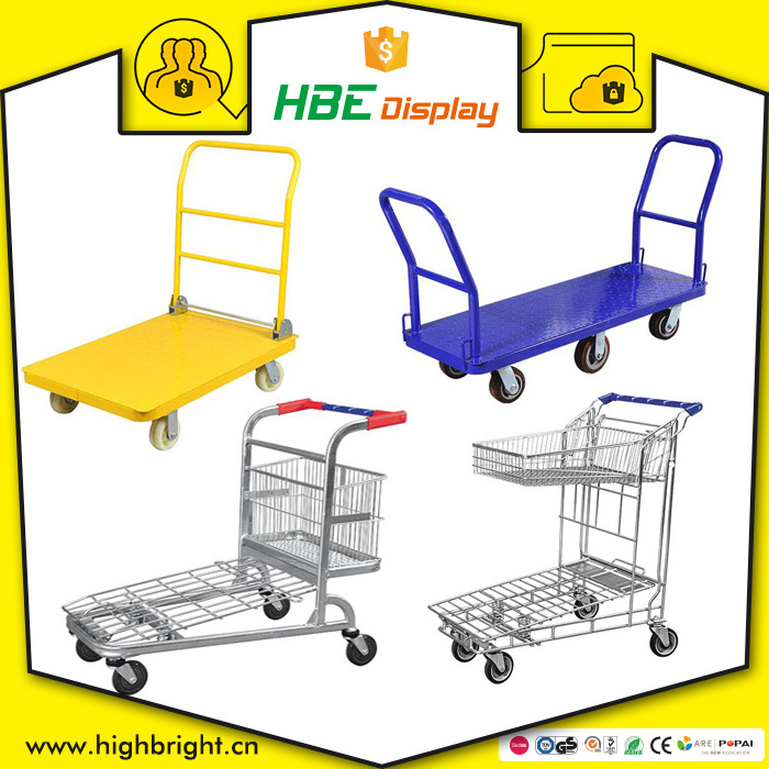 500kg heavy duty industrial warehouse logistics picking hand push cart steel platform trolley