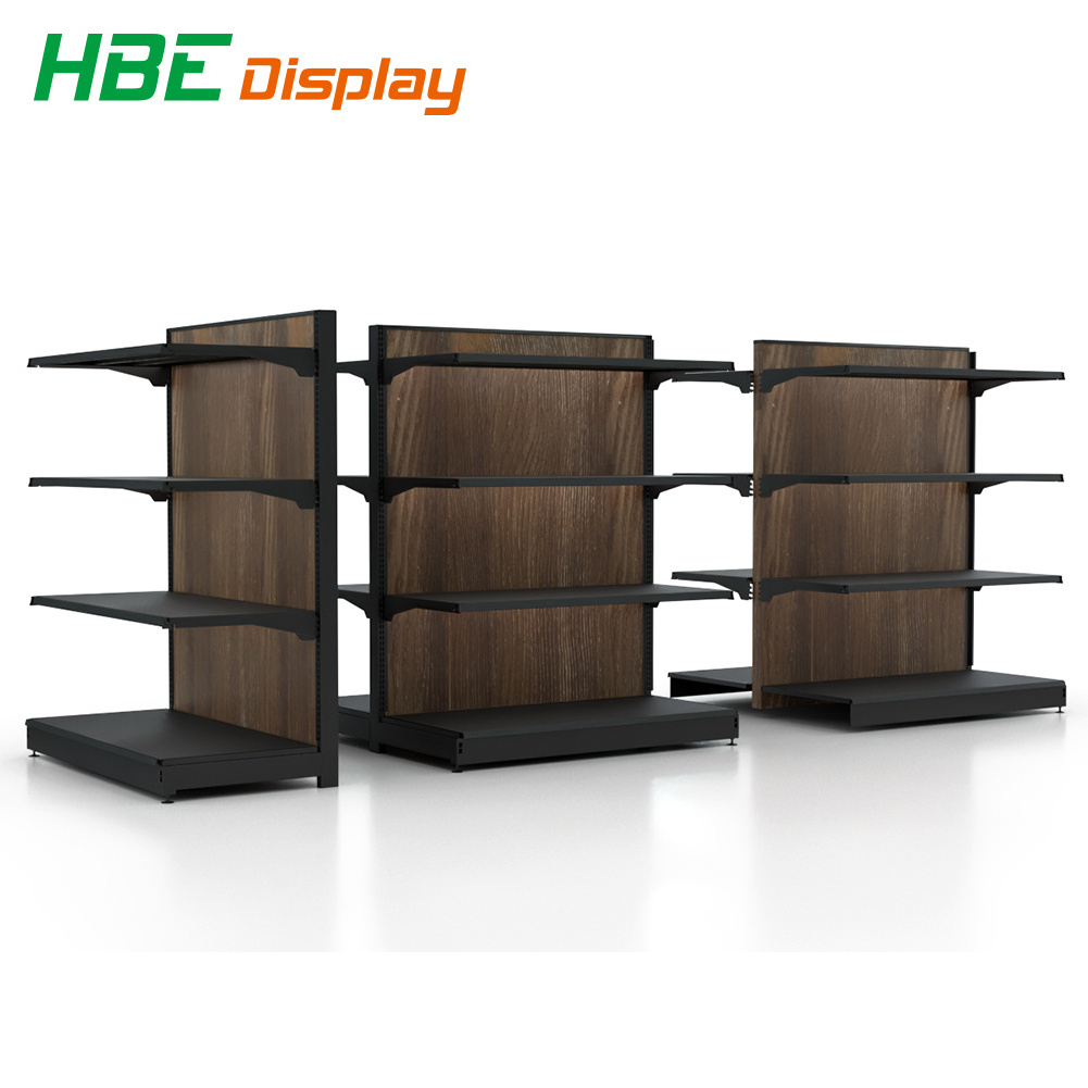 New design wood and metal wine rack for liquor store