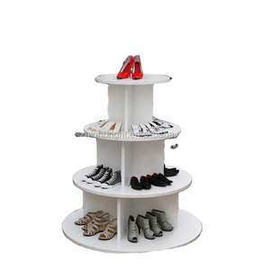 commercial wood round retail custom portable clothing display rack for sale