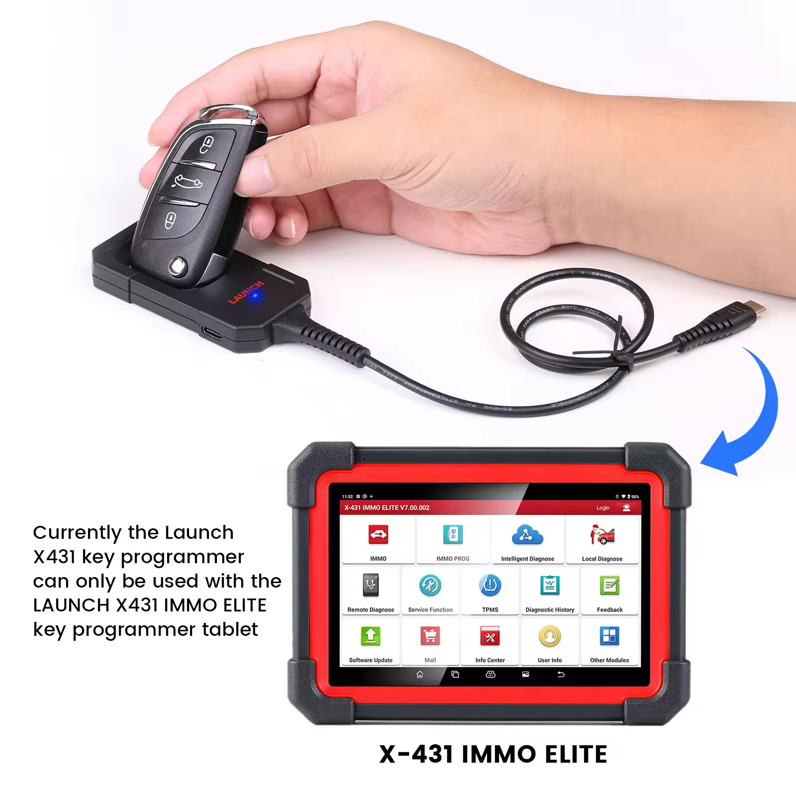 New Launch X431 Key Programmer Remote Maker with Super Chip and 4 Sets of Smart Keys work with Launch Super Chip