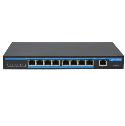 Hi-Net 8 Port 10/100/1000Mbps desktop POE Switch 48V 8 POE injector network switch for IP Camera.