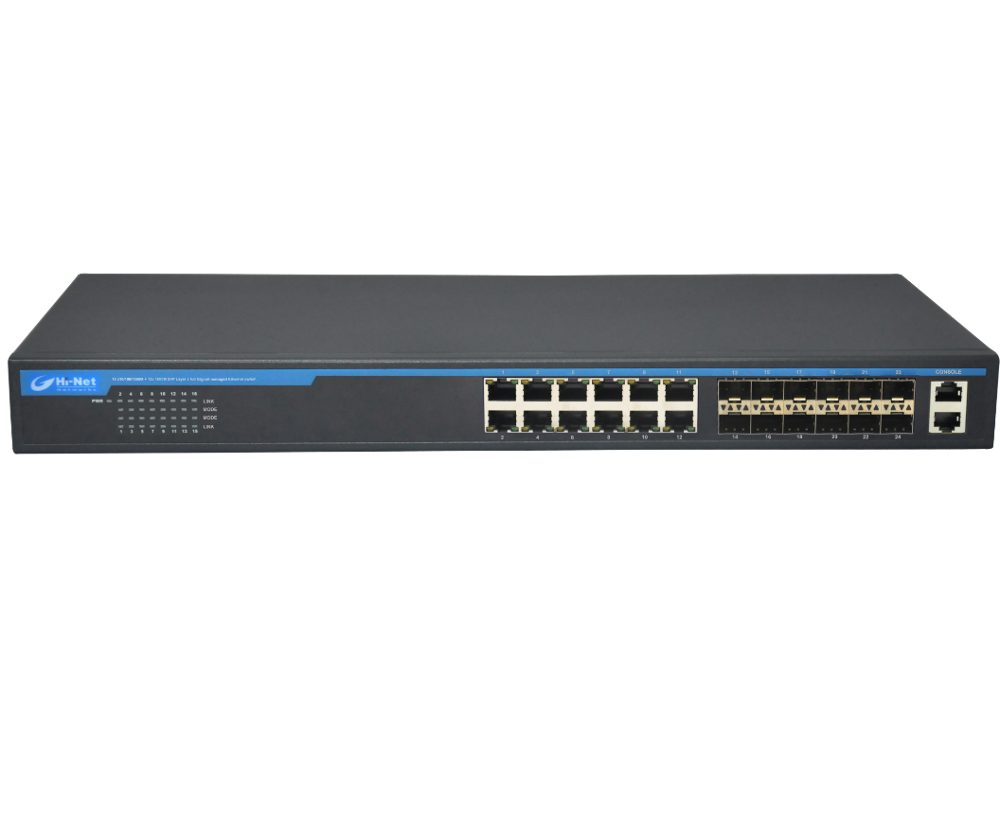 Network switch L3 core switch managed 24G combo RJ45 & SFP optical fiber Ethernet Switch.