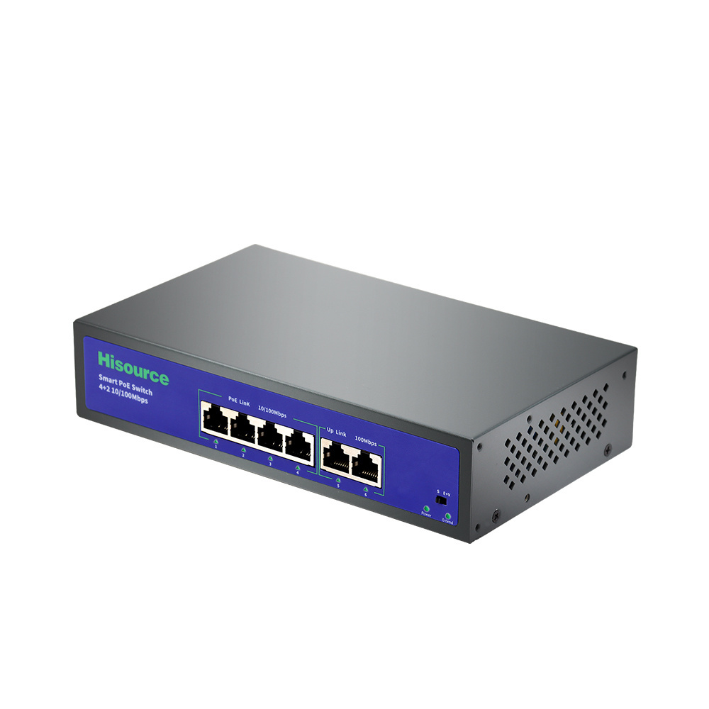 Hisource OEM/ODM  4 6 8 9 16 24 48ports PoE switch 100/1000M unmanaged 48V ethernet switch suitable CCTV,NVR