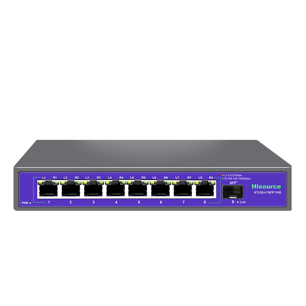 New Arrival Ethernet Network Switch 8-Port 2.5G / None PoE Switch With 1 10G SFP