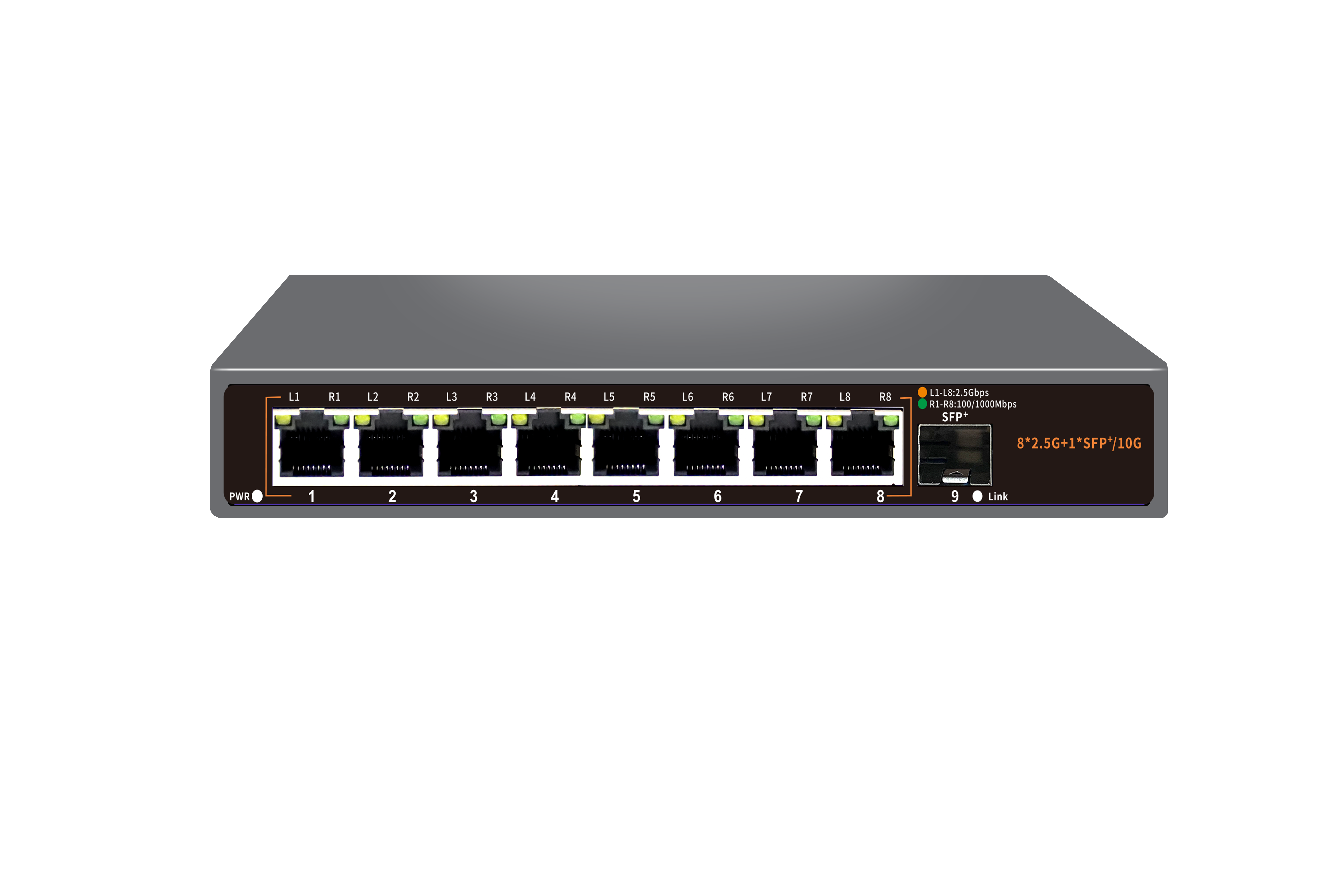 8 Port 2.5G Ethernet Switch Unmanaged Network Switch with 8 x 2.5 Gigabit | 1 x 10G SFP+