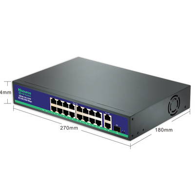 Factory OEM/ODM 48V Ethernet Poe Switch 8 16 24 Port  250m Long Distance 48V Poe Switch  for CCTV security IP Camera