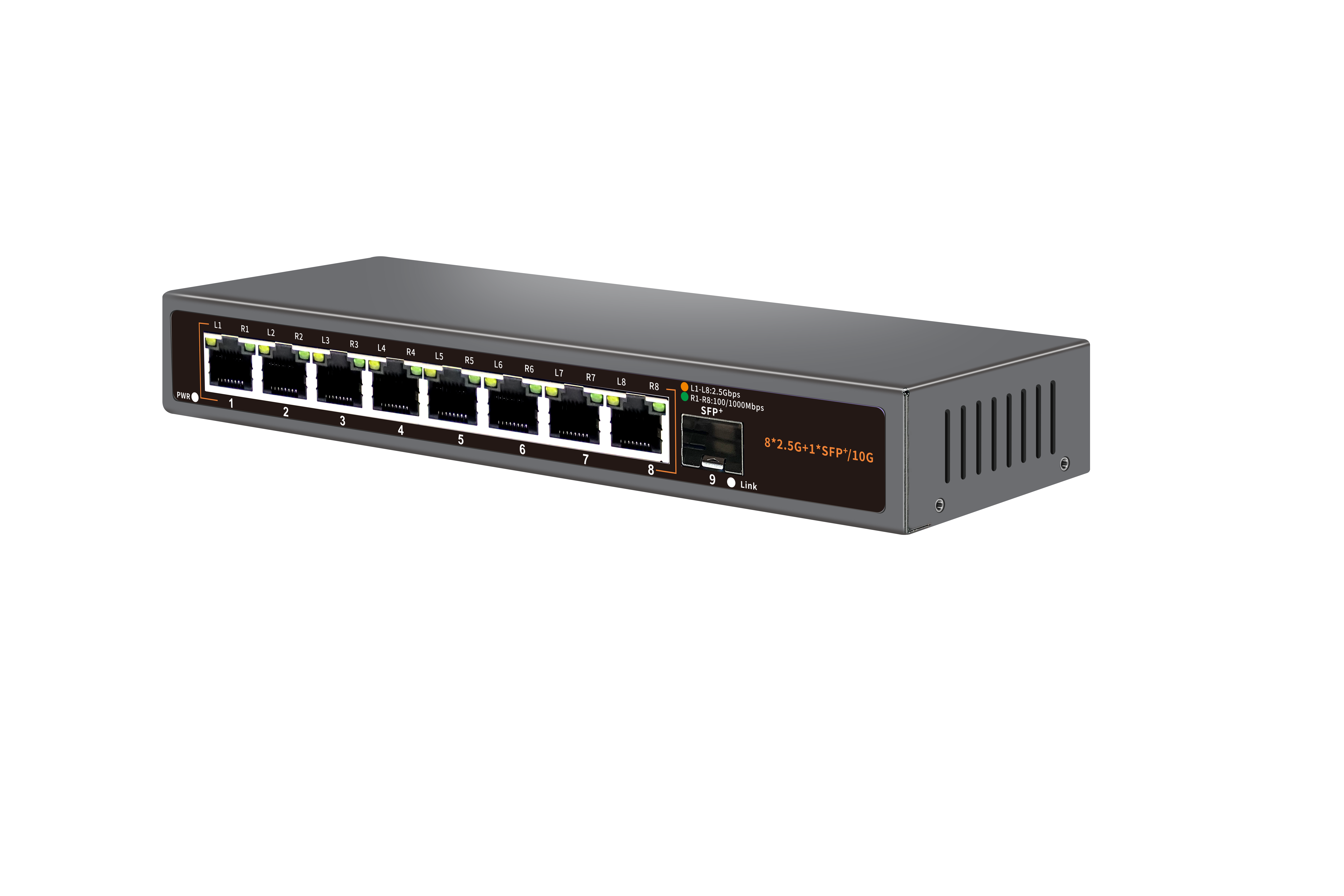 New Arrival Ethernet Network Switch 8-Port 2.5G / None PoE Switch With 1 10G SFP